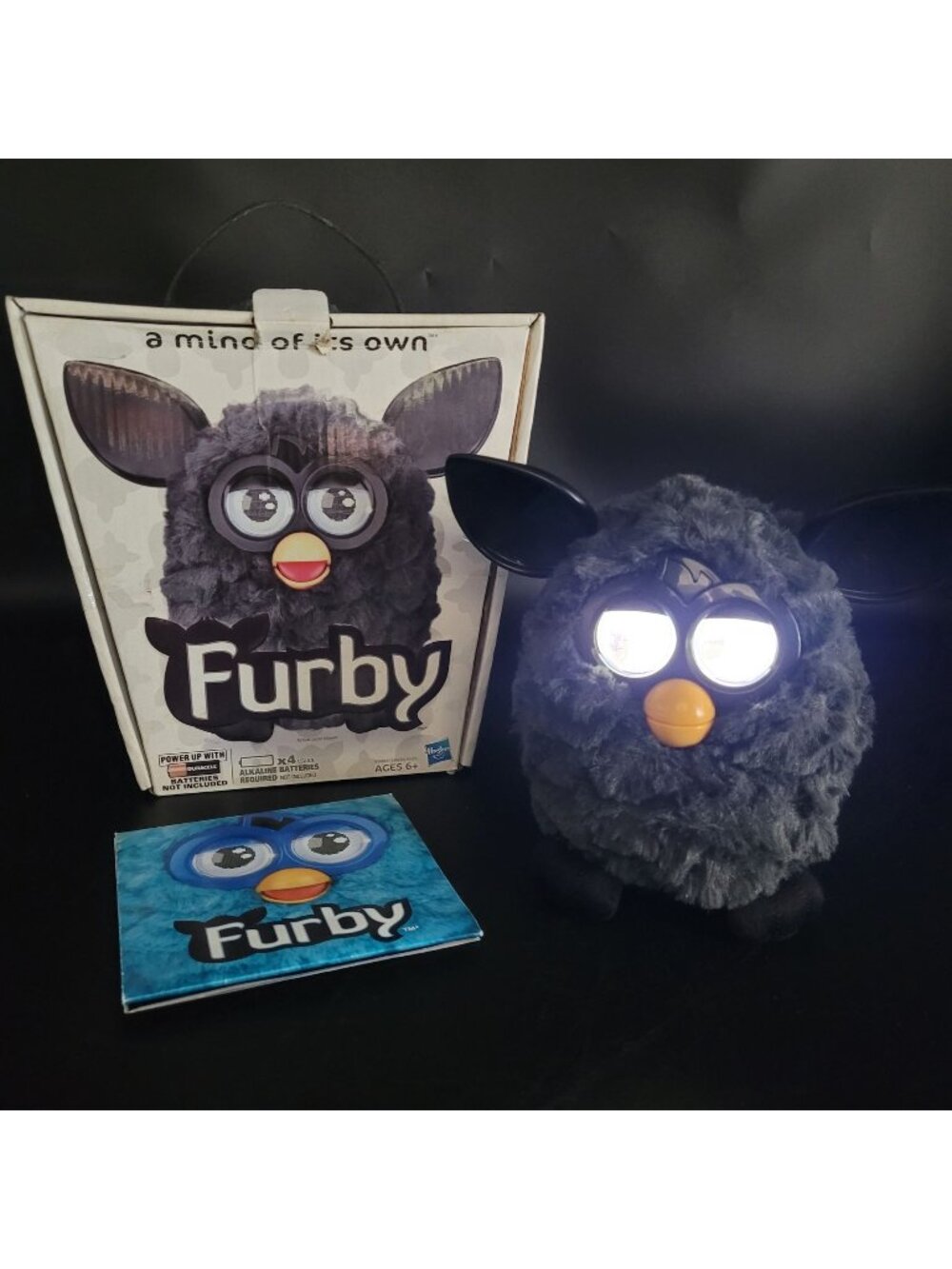 2012 Hasbro Furby Boom Electronic Talking Interactive Pet Charcoal Black WORKING